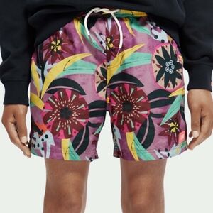 SCOTH & SODA AMSTERDAM ALL OVER PRINTED BERMUSA SHORTS SIZE M